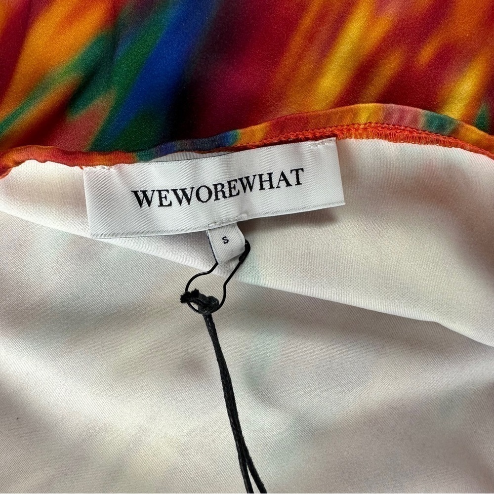 NWT Revolve WeWoreWhat Cut Out Midi Skirt Fire Tie Dye Size Small - Picture 5 of 7